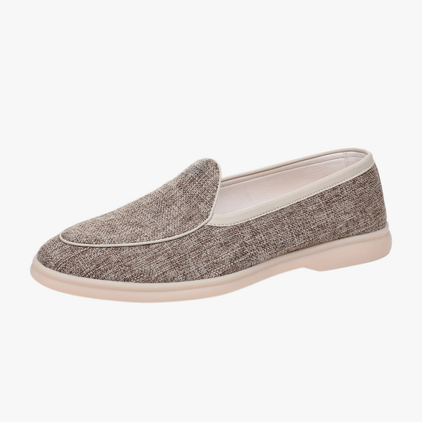 The Canvas & Cowhide Slip-On Loafers